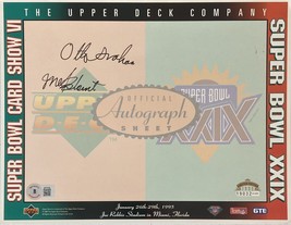 Otto Graham Mel Blount Firmado 8x10 1995 UD Súper Cuenco Xxix Tarjeta Show Foto - £85.74 GBP