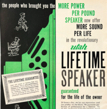 1960 Utah Lifetime Speaker Advertisement Vintage TV Radio Electronics DW... - $24.99