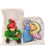 Hallmark Vintage Angel &amp; Drum Boy 2Pc. Christmas Yarn Cloth Ornament NEW... - €23,64 EUR