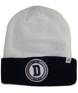 Dallas Texas D Patch Cuff Knit Winter Beanie Hat (White/Navy) - $20.44 CAD
