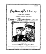 Tudor Elizabethan Flat Cap Pattern by Queta&#39;s Closet Pat. No.107 - £8.38 GBP