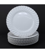 LOT OF 9 Johnson Bros regency Snow White Snowhite 10&quot; Dinner Plates - $162.46 CAD