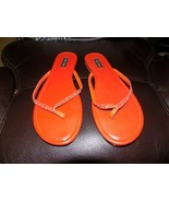 White House Black Market  Leather Flip Flops W/Rhinestones Size 9 Women&#39;... - €22,91 EUR