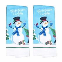 Christmas Towels Set of 2 / Decorative Christmas Kitchen Towels / Hand T... - £5.82 GBP