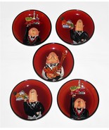5 Tracy Flickinger DINNER IS SERVED Waiters 6-1/2&quot; Plates Handpainted HT... - $34.57 CAD