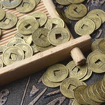 Vintage Feng Shui Lucky Coins - 25MM Antique Dragon &amp; Phoenix Design Set... - $5.93