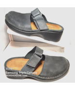 NAOT Israel Blue Leather Clogs Mules Slides Mary Jane Shoes Womens Sz 37... - £58.88 GBP