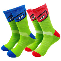 Teenage Mutant Ninja Turtles 2-Pack Athletic Kids Socks Green - £11.84 GBP