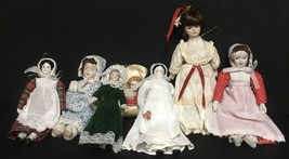 Porcelain Doll Collection Ornaments Lot of 7 - £13.62 GBP
