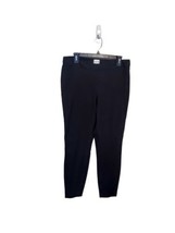 Chico&#39;s Pants Womens Size 2 Ankle Black Side Zip Classic Rise Stretch Flat Front - £20.06 GBP
