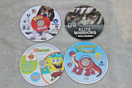 4 Lot Pc Cd Games Petz Dogz Spongebob Arcade Elite Warriors Land Before Time Mat - £6.25 GBP