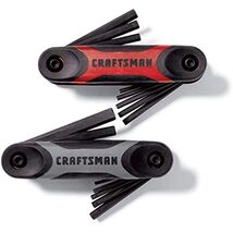 Craftsman 1/4 Metric and SAE Fold-Up Hex Key Set 17 in. 14 pc. - CMHT26008 - $47.24 CAD