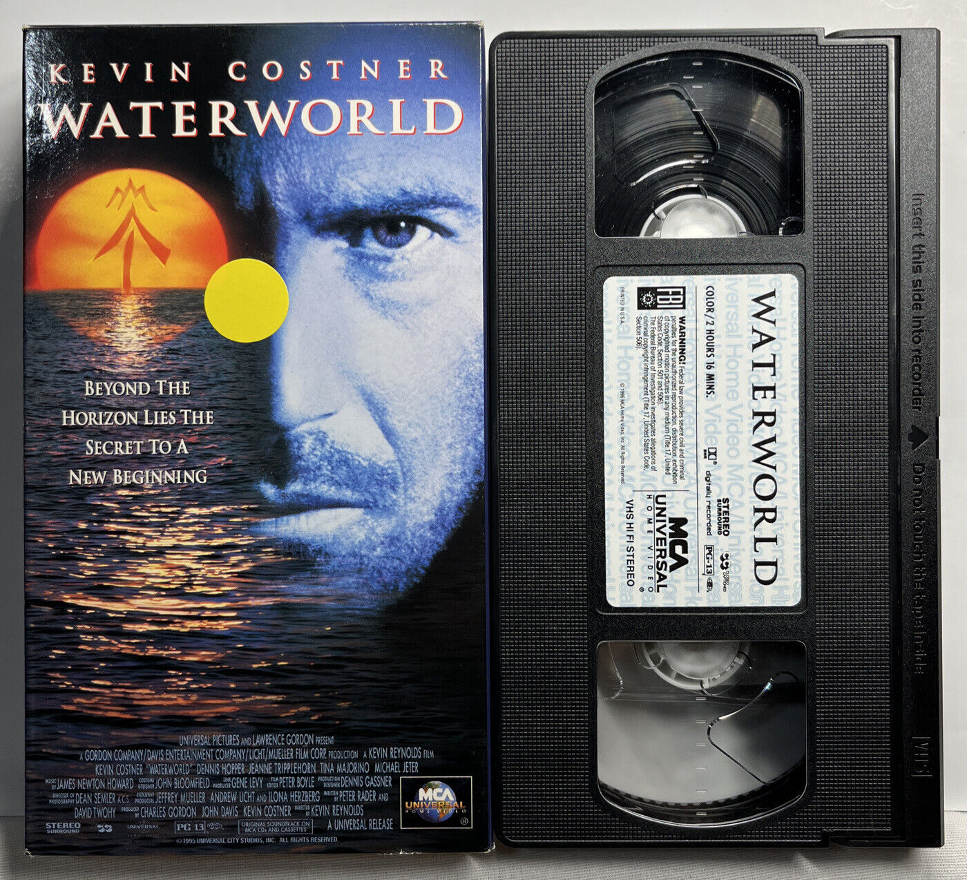 1996 Waterworld VHS Kevin Costner Dennis Hopper Tina Majorino Tested VHS Tapes