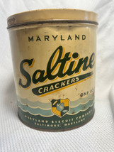 Maryland Saltine Crackers One Pound Tin Maryland Biscuit Company MBC Bal... - £39.92 GBP