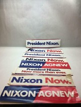 Vintage Political Bumper Sticker Nixon Both Elections Set Of 8 Various Adhesive - £15.56 GBP