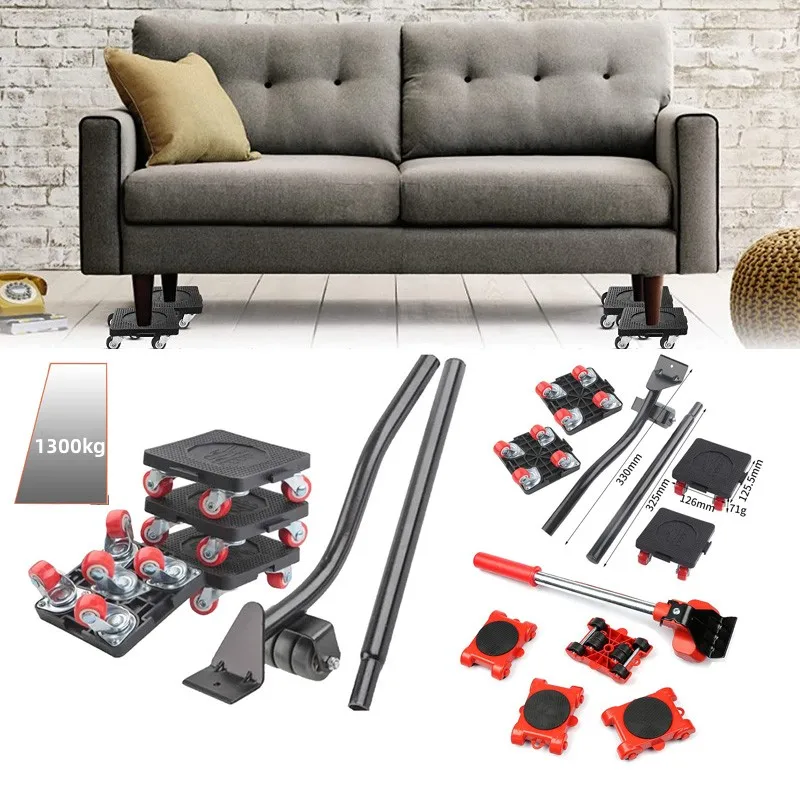 5Pcs/Set Furniture Mover Labor-Saving Moving Tools Easy Furniture Mover Tool S - £27.06 GBP+