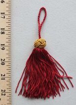 Red Decorator Tassels Rayon/Cotton Sold by the Tassel (100259-Red) M423.02 - $1.97