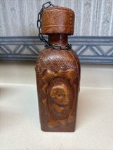 Vintage Leather Decanter Don Quixote Liquor Bottle Barware Spain - $85.87