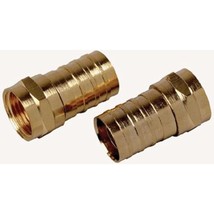 RCA Premium Coax RG6 Quad Shield Crimp-On Connectors - 10 Pack (VHQ14510R) - $13.29