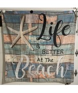 Barn Yard Beach Shower Curtain &quot; Life is better at the Beach &quot; 70&quot; x 70&quot; - $16.28 CAD