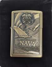 Sharp Brass Kantai Military Navy Lighter W/Raised Detail - $12.30