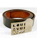 Louis Vuitton Santur LST Belt Leather Dark Brown LB1010 Size 34 - $486.65 CAD