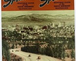 Lets Visit SPOKANE Washington Brochure 1930s Grand Coulee Dam Columbia B... - $77.22