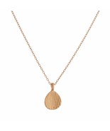 Dainty Brass Seashell Charm Necklace - $12.87