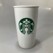 Starbucks Mermaid Split Tail White Ceramic Tumbler 12 oz No Lid Double-W... - $20.09