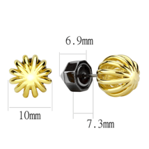 TK3298 - IP Gold+ IP Black (Ion Plating) Stainless Steel Earrings with N... - $33.99