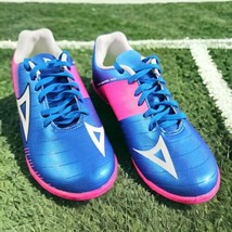 PIRMA soccer Turf/Indoor  cleats Size 12Youth New In Box Pink/ Blue Style 180 - £15.97 GBP
