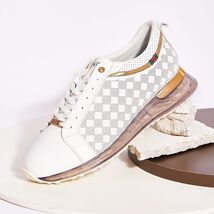 Vinci The Cenova White & Gold Leather Men Sneaker image 2