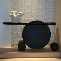 Modern Black Ash Wood Console Table, Creative Designer Entryway Display ... - $2,299.00