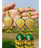 Top Quality Bollywood Fashion Bridal Tikka Dangle Earrings B0023 - $50.49