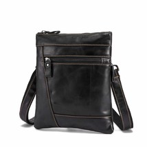 Soft Real Leather Male Design Coffee Shoulder Messenger bag Fashion Cross-body B - £69.13 GBP