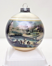 Vintage Currier &amp; Ives Collection Christmas Ornament Corning Glass Works - $11.30