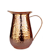 Copper Jug Heavy Gauge Pure Solid Hammered Moscow pure copper Pitcher Fo... - €49,38 EUR