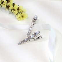 High Quality Silver Color Foldable Fritillary Stud Earrings Charm Temperament Wo - £51.43 GBP