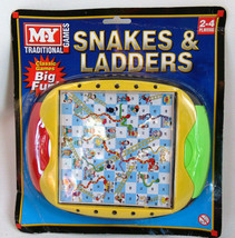 Travel Snakes &amp; Ladders 2-4 Players Plastic Compact Traditional Kids Toy... - $10.56