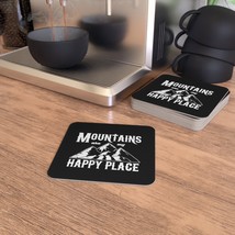 Mountains Are My Happy Place Stylish Square Coasters (50, 100 pcs) - £64.68 GBP+