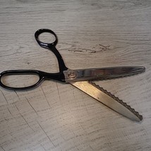 Vintage Wiss CB9 Pinking Shears Scissors Black Handle Made In USA - £9.41 GBP