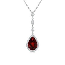 Authenticity Guarantee

ANGARA Natural Garnet &amp; Diamond Pendant Necklace in 1... - £647.49 GBP