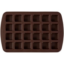 Wilton Bite-Size Brownie Squares Silicone Mold, 24-Cavity - £23.69 GBP