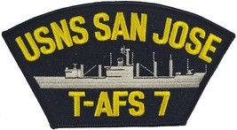 USNS SAN Jose T-AFS 7 Patch - Great Color - Veteran Family-Owned Business - $13.28