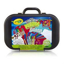 Crayola Color Explosion Value Activity Case Neon Colors Set + Card Maker... - £21.11 GBP