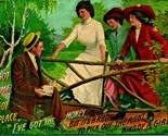 Theochrom Comic Postcard Hard to Pick the Right Kind of Girl 1910s DB Po... - £9.50 GBP