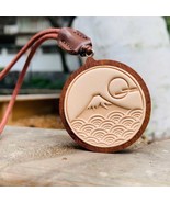 Handmade Japan Fuji Mountain Car Mirror Charm Wood Hanging Decor Fuji Tr... - €31,13 EUR