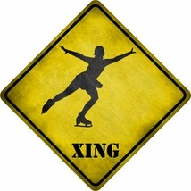 Figure Skater Xing Novelty Metal Crossing Sign - $26.95