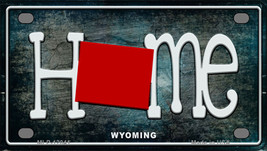 Wyoming Home State Outline Novelty Mini Metal License Plate Tag - £11.91 GBP