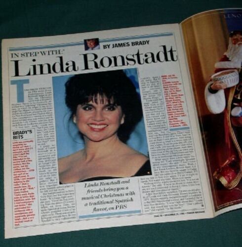 LINDA RONSTADT PARADE NEWSPAPER SUPPLEMENT VINTAGE 1991 - $24.99
